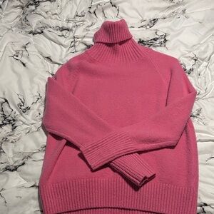 Hot Pink Turtle Neck Sweater